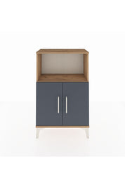 Arges Komodin 2 Raflı 2 Kapaklı 60x30x96 Çam-Antrasit