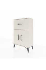 Arges Komodin Tek Raflı Tek Çekmeceli 2 Kapaklı 60x30x96 Aytaşı-Aytaşı