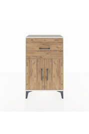 Arges Komodin Tek Raflı Tek Çekmeceli 2 Kapaklı 60x30x96 Aytaşı-Çam