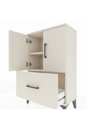 Arges Komodin 2 Raflı Tek Çekmeceli 2 Kapaklı 60x30x96 Aytaşı-Aytaşı