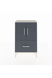 Arges Komodin 2 Raflı Tek Çekmeceli 2 Kapaklı 60x30x96 Aytaşı-Antrasit