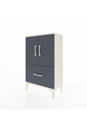 Arges Komodin 2 Raflı Tek Çekmeceli 2 Kapaklı 60x30x96 Aytaşı-Antrasit