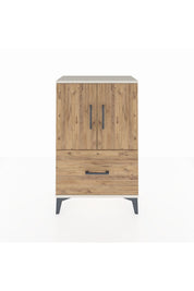 Arges Komodin 2 Raflı Tek Çekmeceli 2 Kapaklı 60x30x96 Aytaşı-Çam
