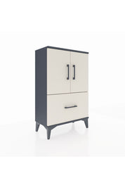 Arges Komodin 2 Raflı Tek Çekmeceli 2 Kapaklı 60x30x96 Antrasit-Aytaşı