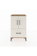 Arges Komodin 2 Raflı Tek Çekmeceli 2 Kapaklı 60x30x96