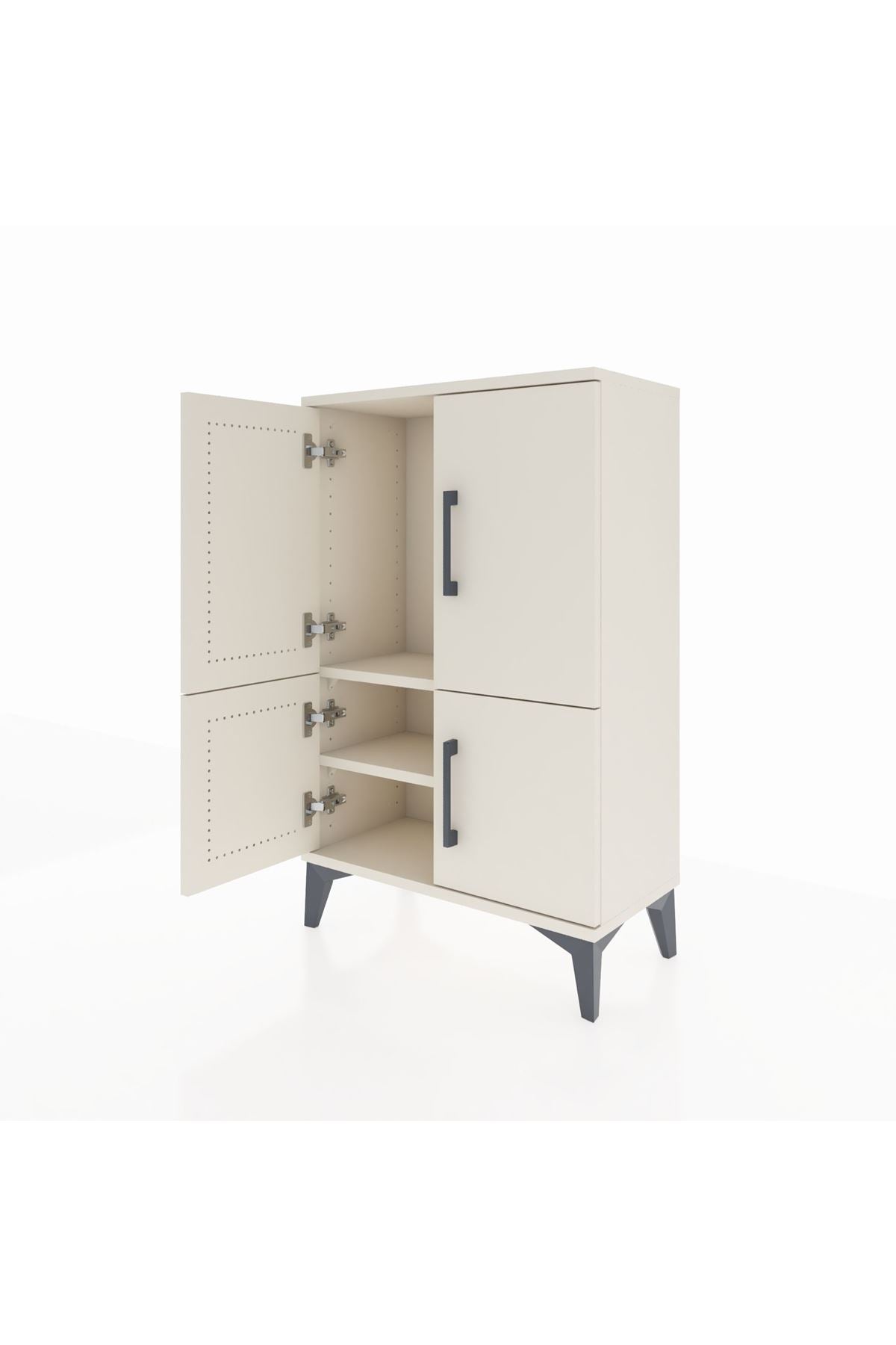 Arges Komodin 2 Raflı 4 Kapaklı 60x30x96 Aytaşı-Aytaşı