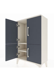 Arges Komodin 2 Raflı 4 Kapaklı 60x30x96 Aytaşı-Antrasit