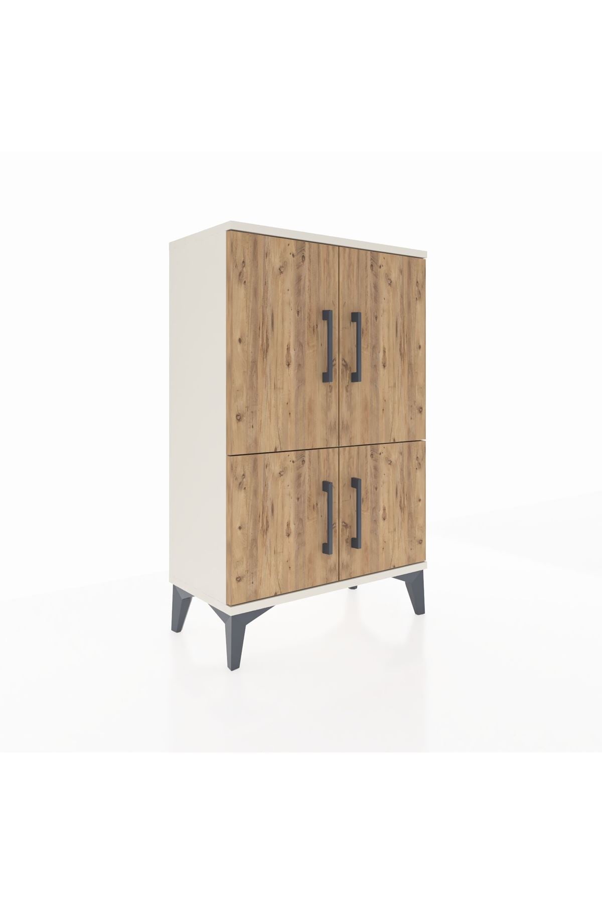 Arges Komodin 2 Raflı 4 Kapaklı 60x30x96 Aytaşı-Çam