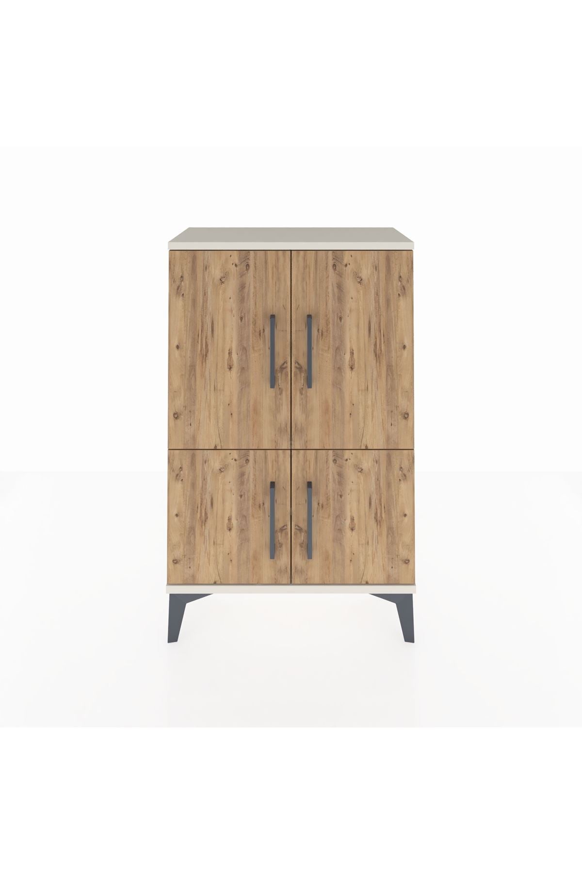 Arges Komodin 2 Raflı 4 Kapaklı 60x30x96 Aytaşı-Çam