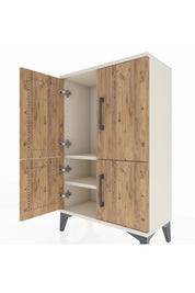 Arges Komodin 2 Raflı 4 Kapaklı 60x30x96 Aytaşı-Çam