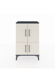 Arges Komodin 2 Raflı 4 Kapaklı 60x30x96 Antrasit-Aytaşı