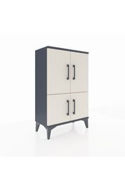 Arges Komodin 2 Raflı 4 Kapaklı 60x30x96 Antrasit-Aytaşı