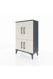 Arges Komodin 2 Raflı 4 Kapaklı 60x30x96 Antrasit-Aytaşı