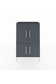 Arges Komodin 2 Raflı 4 Kapaklı 60x30x96 Antrasit-Antrasit