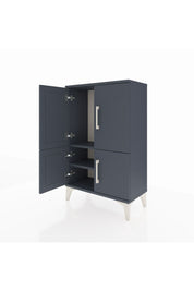 Arges Komodin 2 Raflı 4 Kapaklı 60x30x96 Antrasit-Antrasit