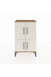 Arges Komodin 2 Raflı 4 Kapaklı 60x30x96 Çam-Aytaşı