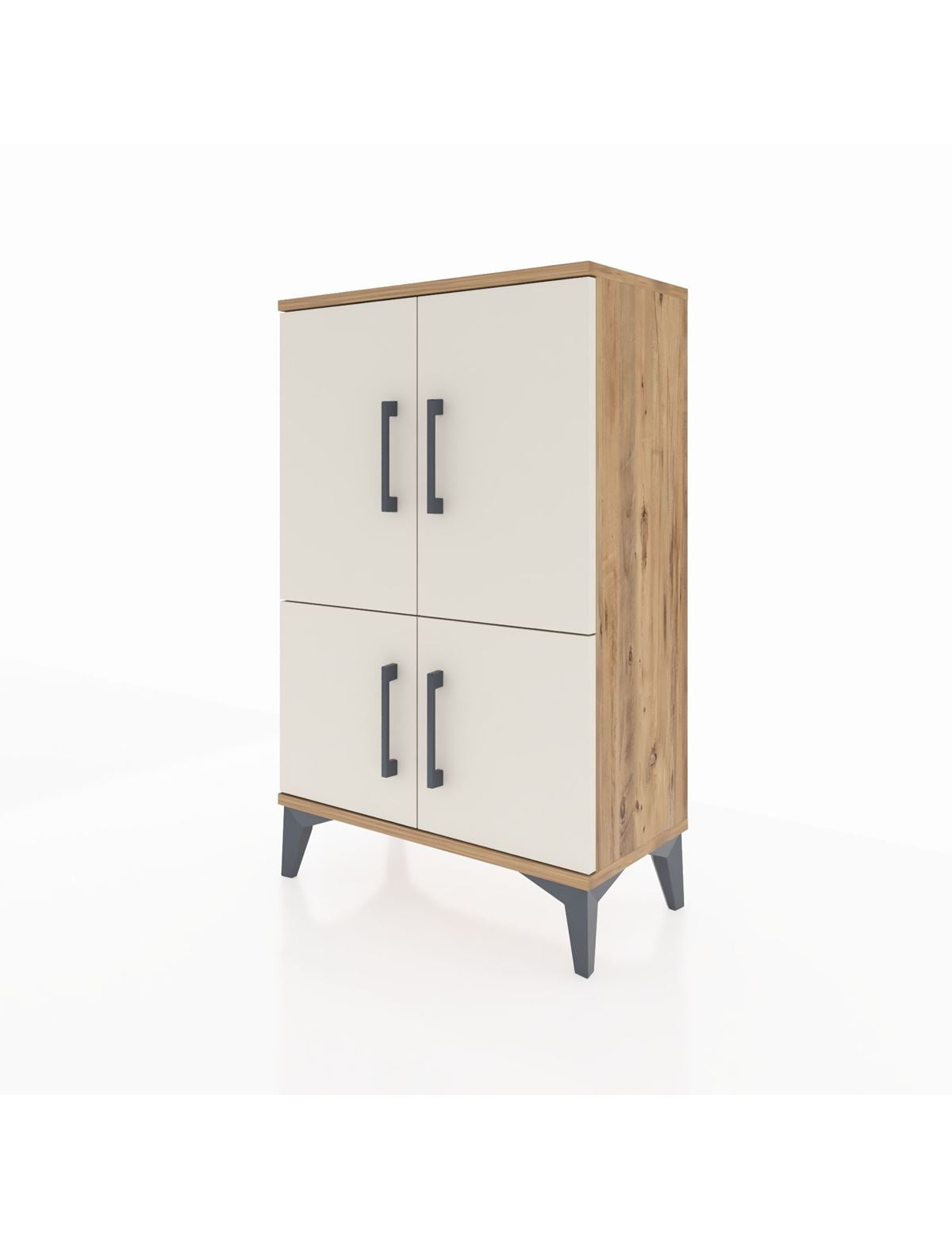 Arges Komodin 2 Raflı 4 Kapaklı 60x30x96 - S14M039V7A