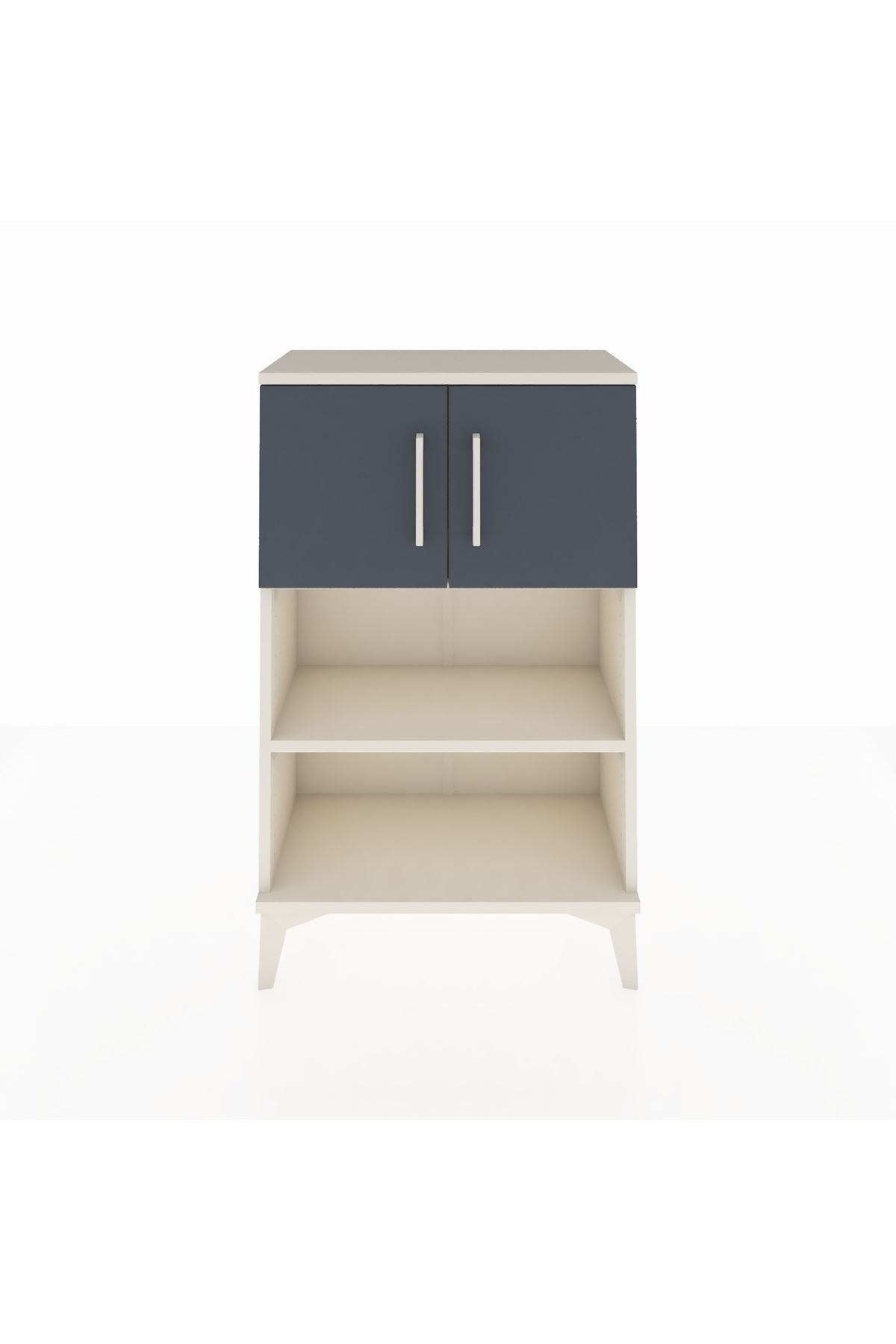 Arges Komodin 2 Raflı 2 Kapaklı 60x30x96 Aytaşı-Antrasit