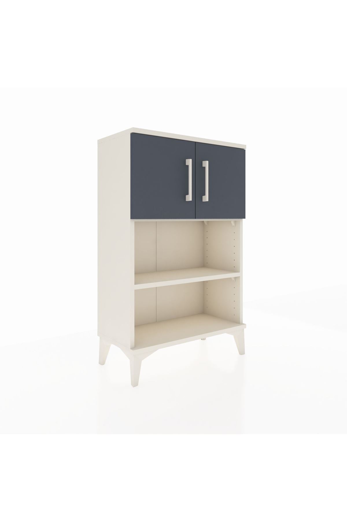 Arges Komodin 2 Raflı 2 Kapaklı 60x30x96 Aytaşı-Antrasit