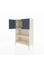 Arges Komodin 2 Raflı 2 Kapaklı 60x30x96 Aytaşı-Antrasit