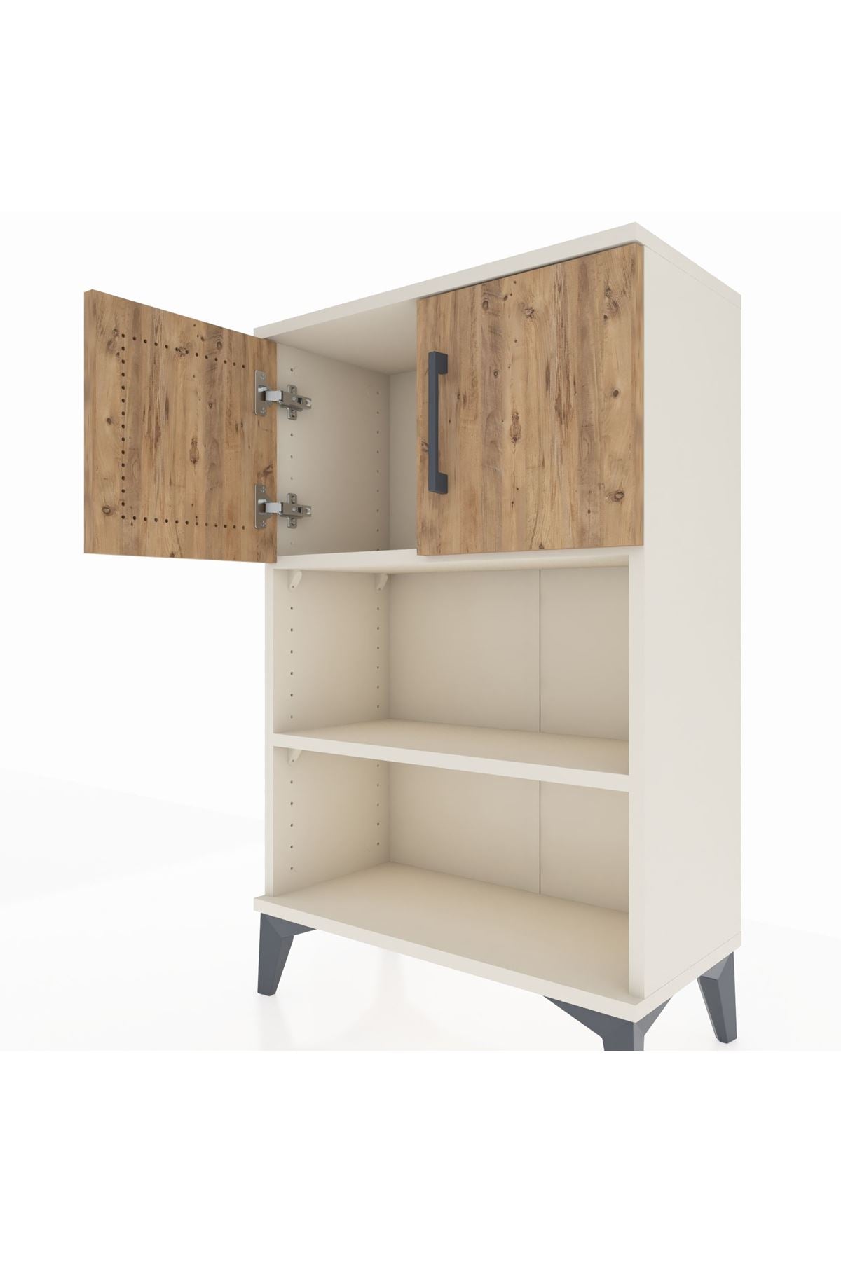 Arges Komodin 2 Raflı 2 Kapaklı 60x30x96 Aytaşı-Çam