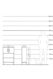 Arges Komodin 2 Raflı 2 Kapaklı 60x30x96 Antrasit-Antrasit