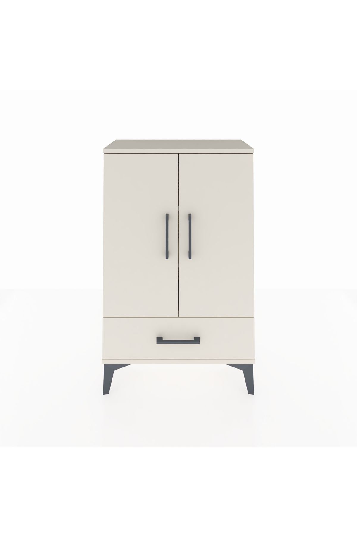 Arges Komodin 2 Raflı Tek Çekmeceli 2 Kapaklı 60x30x96 Aytaşı-Aytaşı