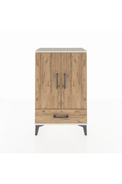 Arges Komodin 2 Raflı Tek Çekmeceli 2 Kapaklı 60x30x96 Aytaşı-Çam