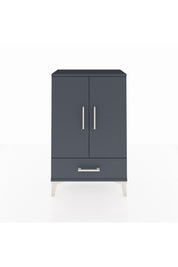 Arges Komodin 2 Raflı Tek Çekmeceli 2 Kapaklı 60x30x96 Antrasit-Antrasit