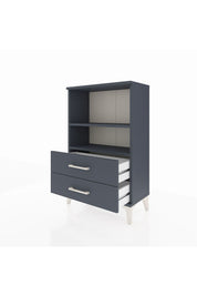 Arges Komodin 2 Raflı 2 Çekmeceli 60x30x96 Antrasit-Antrasit