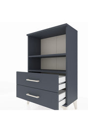 Arges Komodin 2 Raflı 2 Çekmeceli 60x30x96 Antrasit-Antrasit