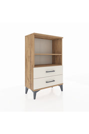 Arges Komodin 2 Raflı 2 Çekmeceli 60x30x96 Çam-Aytaşı