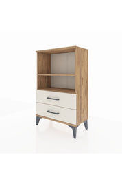 Arges Komodin 2 Raflı 2 Çekmeceli 60x30x96 Çam-Aytaşı