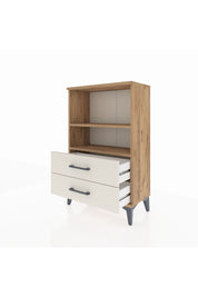 Arges Komodin 2 Raflı 2 Çekmeceli 60x30x96 Çam-Aytaşı
