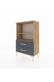 Arges Komodin 2 Raflı 2 Çekmeceli 60x30x96 Çam-Antrasit