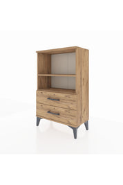 Arges Komodin 2 Raflı 2 Çekmeceli 60x30x96 Çam-Çam