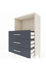 Arges Komodin Tek Raflı 3 Çekmeceli 60x30x96 Aytaşı-Antrasit