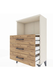 Arges Komodin Tek Raflı 3 Çekmeceli 60x30x96 Aytaşı-Çam