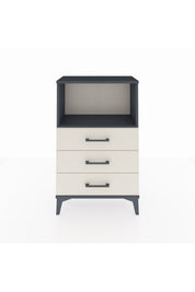 Arges Komodin Tek Raflı 3 Çekmeceli 60x30x96 Antrasit-Aytaşı