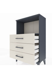 Arges Komodin Tek Raflı 3 Çekmeceli 60x30x96 Antrasit-Aytaşı