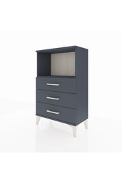Arges Komodin Tek Raflı 3 Çekmeceli 60x30x96 Antrasit-Antrasit