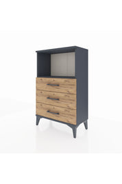 Arges Komodin Tek Raflı 3 Çekmeceli 60x30x96 Antrasit-Çam