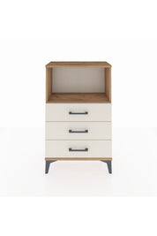 Arges Komodin Tek Raflı 3 Çekmeceli 60x30x96 Çam-Aytaşı