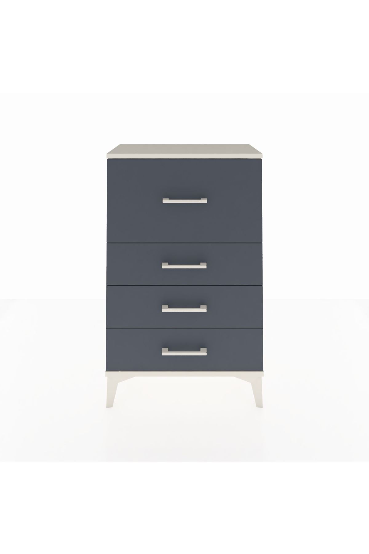 Arges Komodin 4 Çekmeceli 60x30x96 Aytaşı-Antrasit