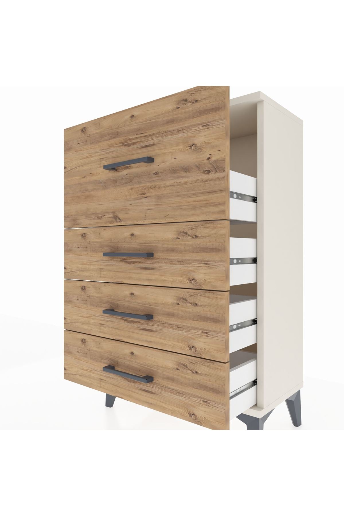 Arges Komodin 4 Çekmeceli 60x30x96 Aytaşı-Çam