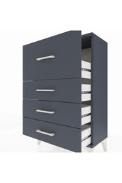 Arges Komodin 4 Çekmeceli 60x30x96 Antrasit-Antrasit