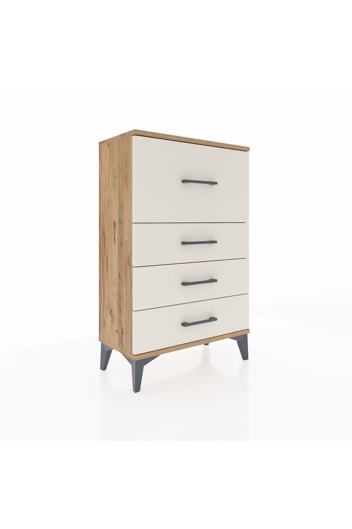 Arges Komodin 4 Çekmeceli 60x30x96 Çam-Aytaşı
