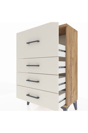 Arges Komodin 4 Çekmeceli 60x30x96 Çam-Aytaşı
