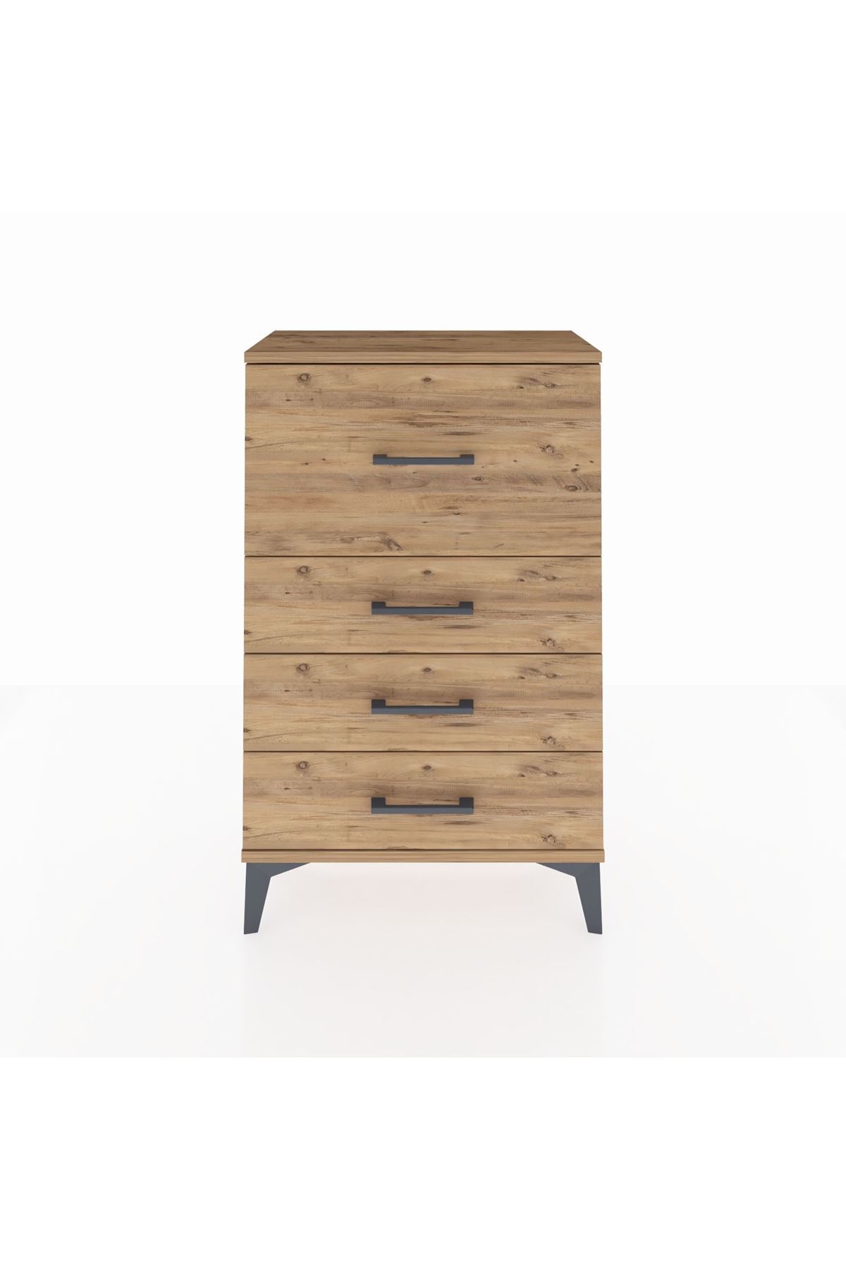 Arges Komodin 4 Çekmeceli 60x30x96 Çam-Çam