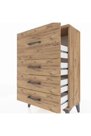Arges Komodin 4 Çekmeceli 60x30x96 Çam-Çam